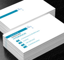 Niebieski mały kran, Usługi domowe, Hydraulik - Wizytówki Netprint