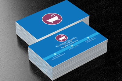 Biała wanna w kole, Usługi domowe, Hydraulik - Wizytówki Netprint