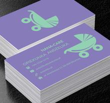 Zielony wózek, Usługi domowe, Opieka nad dziećmi - Wizytówki Netprint