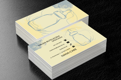 Butelka dla niemowlaka, Usługi domowe, Opieka nad dziećmi - Wizytówki Netprint