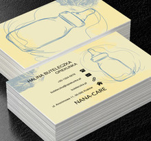 Butelka dla niemowlaka, Usługi domowe, Opieka nad dziećmi - Wizytówki Netprint