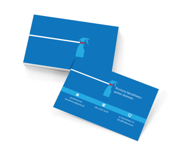 Butelka z rozpylaczem, Usługi domowe, Pomoc domowa - Wizytówki Netprint szablony online