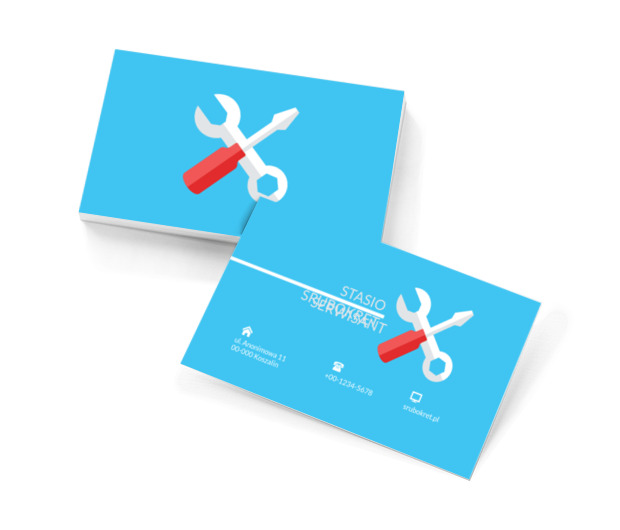 Klucz i śrubokręt, Usługi domowe, Serwisant - Wizytówki Netprint szablony online