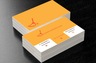 Pomarańczowa szczotka, Usługi domowe, Firma sprzątająca - Wizytówki Netprint