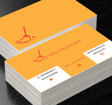 Pomarańczowa szczotka, Usługi domowe, Firma sprzątająca - Wizytówki Netprint