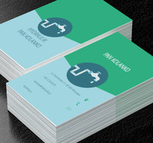 Kran w niebieskim kole, Usługi domowe, Hydraulik - Wizytówki Netprint