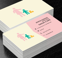 Przedszkolaki z opiekunką, Usługi domowe, Opieka nad dziećmi - Wizytówki Netprint