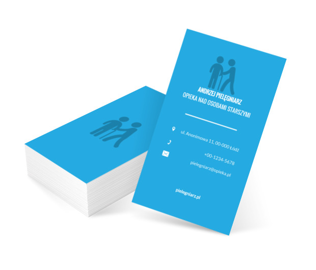 Pomagające sobie osoby, Usługi domowe, Opieka nad osobami starszymi - Wizytówki Netprint szablony online