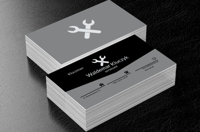 Dwa klucze francuskie, Usługi domowe, Serwisant - Wizytówki Netprint