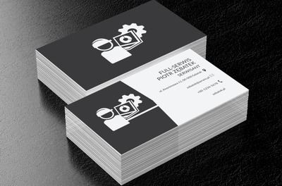 Fachowiec przed komputerem, Usługi domowe, Serwisant - Wizytówki Netprint