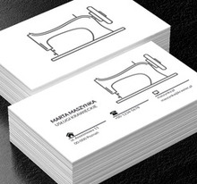 Obrys maszyny do szycia, Usługi domowe, Usługi krawieckie - Wizytówki Netprint