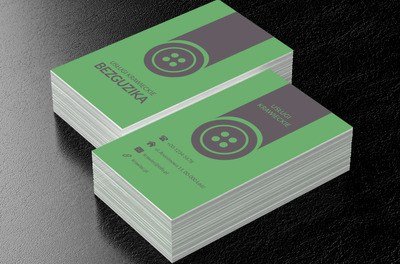 Szary guzik, Usługi domowe, Usługi krawieckie - Wizytówki Netprint