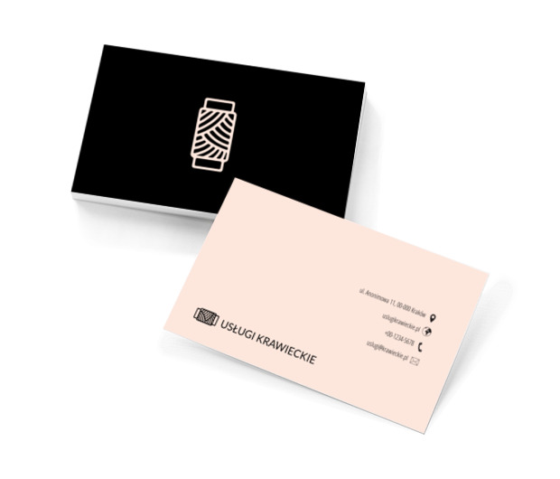 Szpula z nićmi, Usługi domowe, Usługi krawieckie - Wizytówki Netprint szablony online