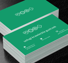 Cztery białe guziki, Usługi domowe, Usługi krawieckie - Wizytówki Netprint