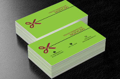 Tnące nożyczki, Usługi domowe, Usługi krawieckie - Wizytówki Netprint