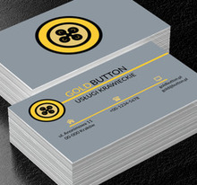 Żółty duży guzik, Usługi domowe, Usługi krawieckie - Wizytówki Netprint