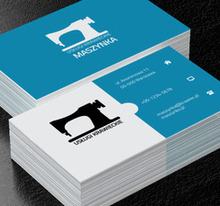 Biała maszyna do szycia, Usługi domowe, Usługi krawieckie - Wizytówki Netprint