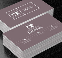 Maszyna do szycia w prostokącie, Usługi domowe, Usługi krawieckie - Wizytówki Netprint