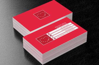 Wyszyte białe serce, Usługi domowe, Usługi krawieckie - Wizytówki Netprint