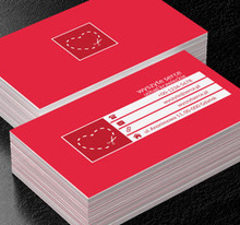 Wyszyte białe serce, Usługi domowe, Usługi krawieckie - Wizytówki Netprint