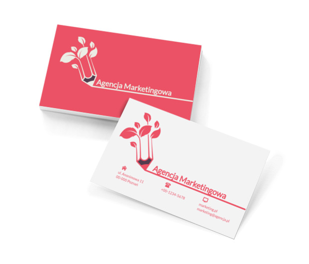 Czerwona kredka, Usługi biurowe, Agencja marketingowa - Wizytówki Netprint szablony online