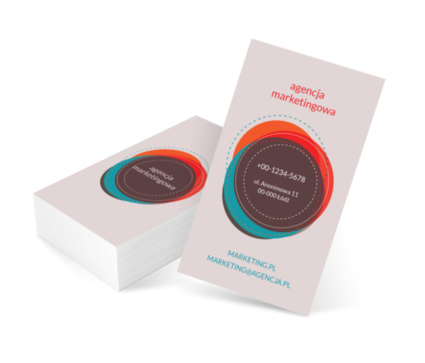 Kolorowe koła, Usługi biurowe, Agencja marketingowa - Wizytówki Netprint szablony online