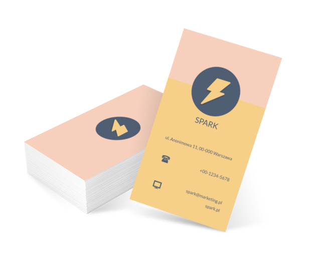 Błyskawica w kole, Usługi biurowe, Agencja marketingowa - Wizytówki Netprint szablony online