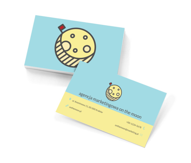 Podziurawiony księżyc, Usługi biurowe, Agencja marketingowa - Wizytówki Netprint szablony online