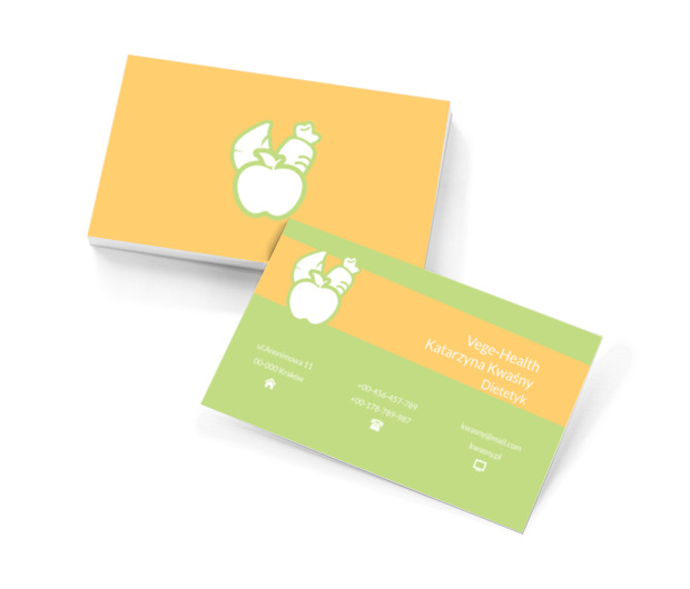Owoce i warzywa, Zdrowie i uroda, Dietetyk - Wizytówki Netprint szablony online