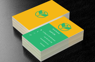 Zieleń i pomarańcz, Zdrowie i uroda, Dietetyk - Wizytówki Netprint