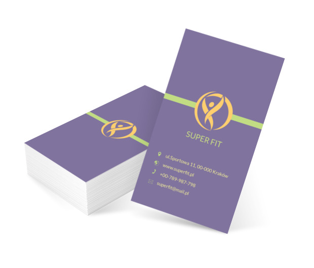 Postać w okręgu, Zdrowie i uroda, Fitness - Wizytówki Netprint szablony online