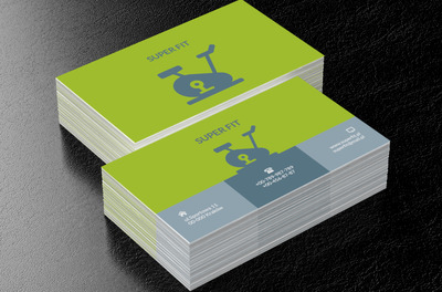 Grafitowy rowerek, Zdrowie i uroda, Fitness - Wizytówki Netprint