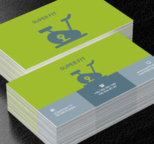 Grafitowy rowerek, Zdrowie i uroda, Fitness - Wizytówki Netprint