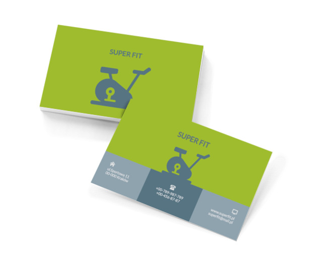 Grafitowy rowerek, Zdrowie i uroda, Fitness - Wizytówki Netprint szablony online