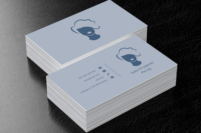 Monochromatyczna głowa, Zdrowie i uroda, Salon fryzjerski - Wizytówki Netprint