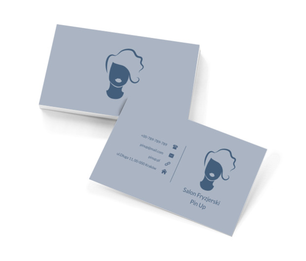 Monochromatyczna głowa, Zdrowie i uroda, Salon fryzjerski - Wizytówki Netprint szablony online