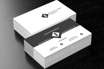Czarny grzebień, Zdrowie i uroda, Salon fryzjerski - Wizytówki Netprint