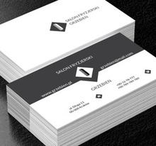 Czarny grzebień, Zdrowie i uroda, Salon fryzjerski - Wizytówki Netprint