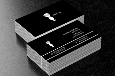 Biały pędzel, Zdrowie i uroda, Salon fryzjerski - Wizytówki Netprint