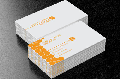 Pomarańczowe plastry miodu, Zdrowie i uroda, Salon fryzjerski - Wizytówki Netprint