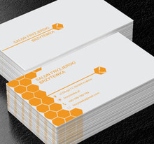 Pomarańczowe plastry miodu, Zdrowie i uroda, Salon fryzjerski - Wizytówki Netprint