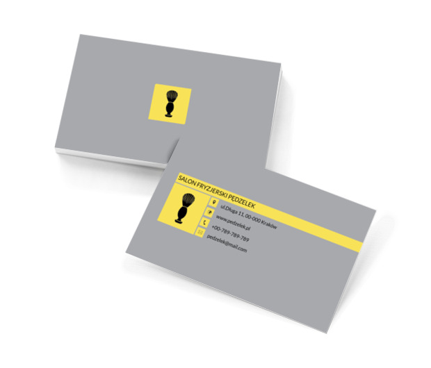 Monochromatyczny pędzel, Zdrowie i uroda, Salon fryzjerski - Wizytówki Netprint szablony online