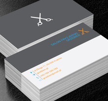 Dwa kolory nożyczek, Zdrowie i uroda, Salon fryzjerski - Wizytówki Netprint