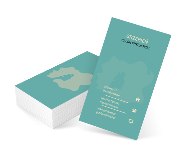 Rozwiane włosy, Zdrowie i uroda, Salon fryzjerski - Wizytówki Netprint szablony online