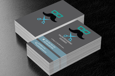 Krzaczaste wąsy, Zdrowie i uroda, Salon fryzjerski - Wizytówki Netprint