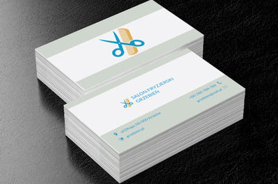 Nożyczki i grzebień, Zdrowie i uroda, Salon fryzjerski - Wizytówki Netprint