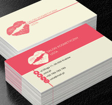 Zmysłowe usta, Zdrowie i uroda, Salon kosmetyczny - Wizytówki Netprint