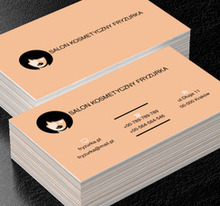 Beżowe tło, Zdrowie i uroda, Salon kosmetyczny - Wizytówki Netprint