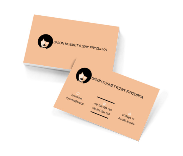 Beżowe tło, Zdrowie i uroda, Salon kosmetyczny - Wizytówki Netprint szablony online