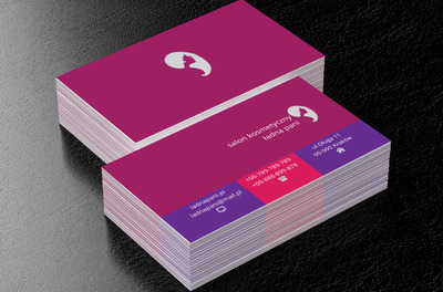 Białe włosy, Zdrowie i uroda, Salon kosmetyczny - Wizytówki Netprint